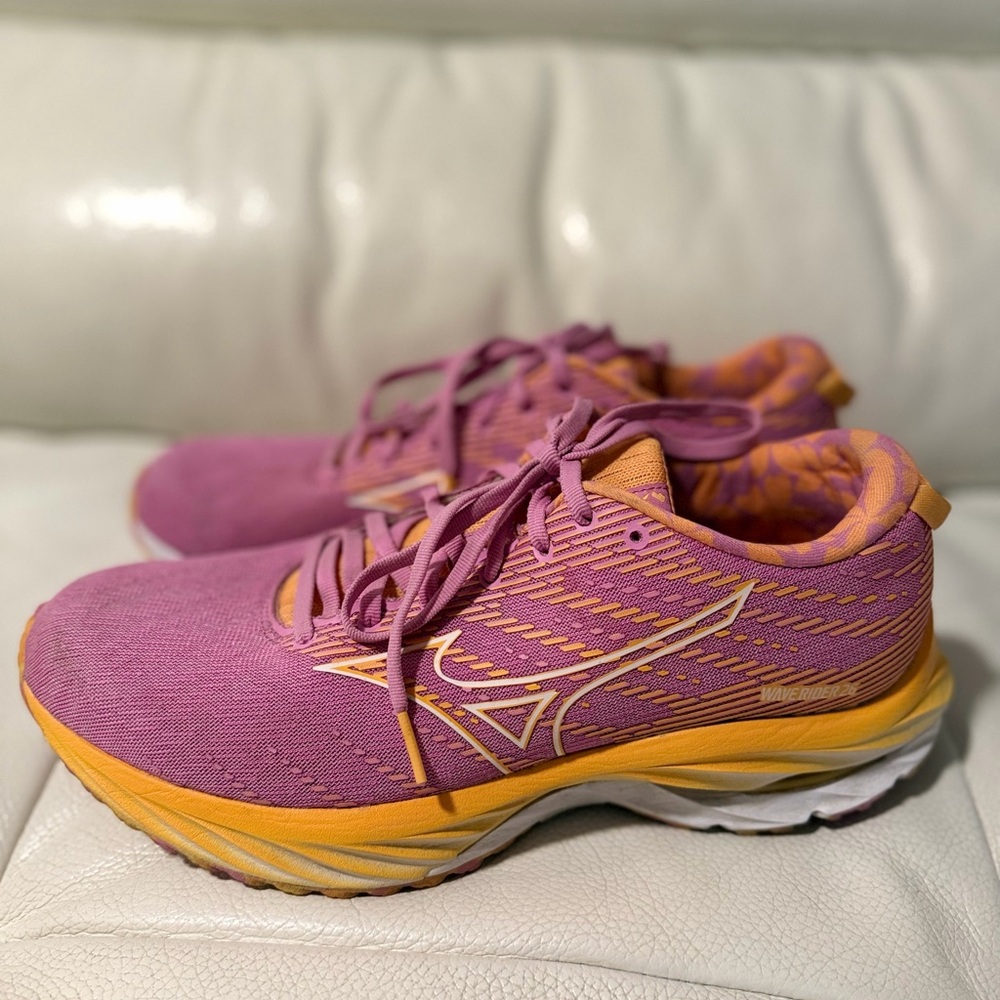 Mizuno Women's Athletic Shoes in Pink and Yellow